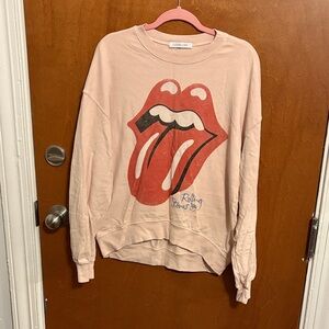Daydreamer Pink Rolling Stones Sweatshirt